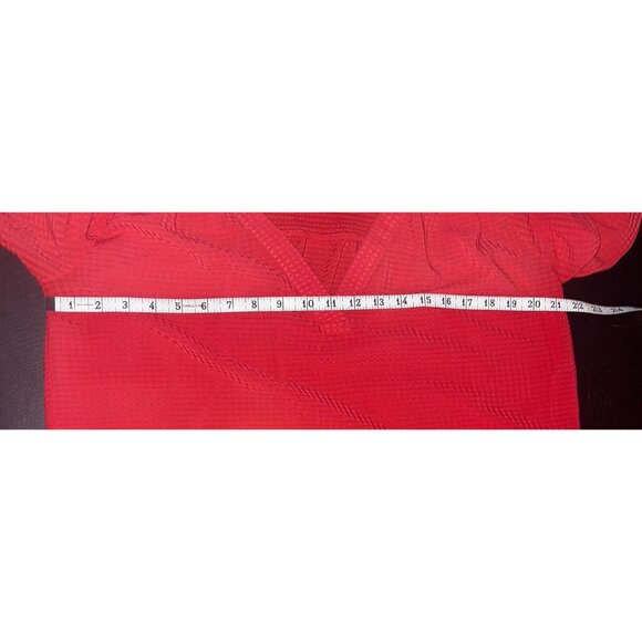 Ann Taylor Pullover Top womens Sz Small V Neck Smocking at Shoulders Long Sleeve - Picture 7 of 9